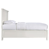 Paragon Wood California King Panel Bed in White - Ornate Home