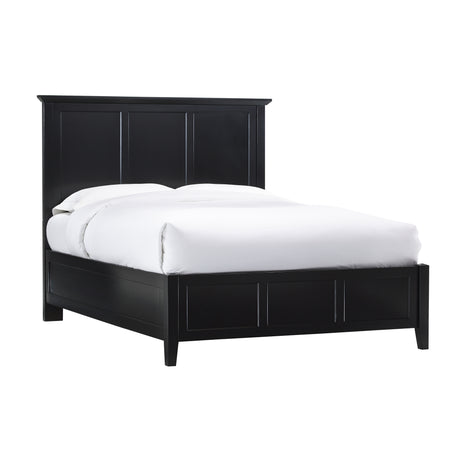 Paragon Wood Eastern King Panel Bed in Black - Ornate Home