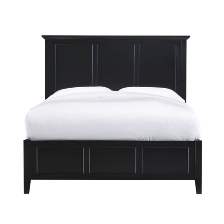 Paragon Wood Eastern King Panel Bed in Black - Ornate Home