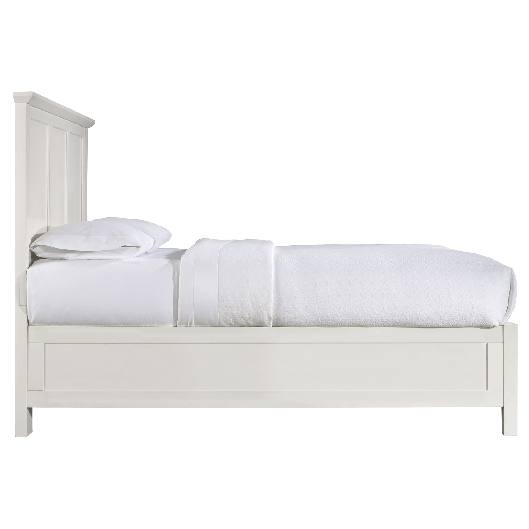 Paragon Wood Eastern King Panel Bed in White - Ornate Home