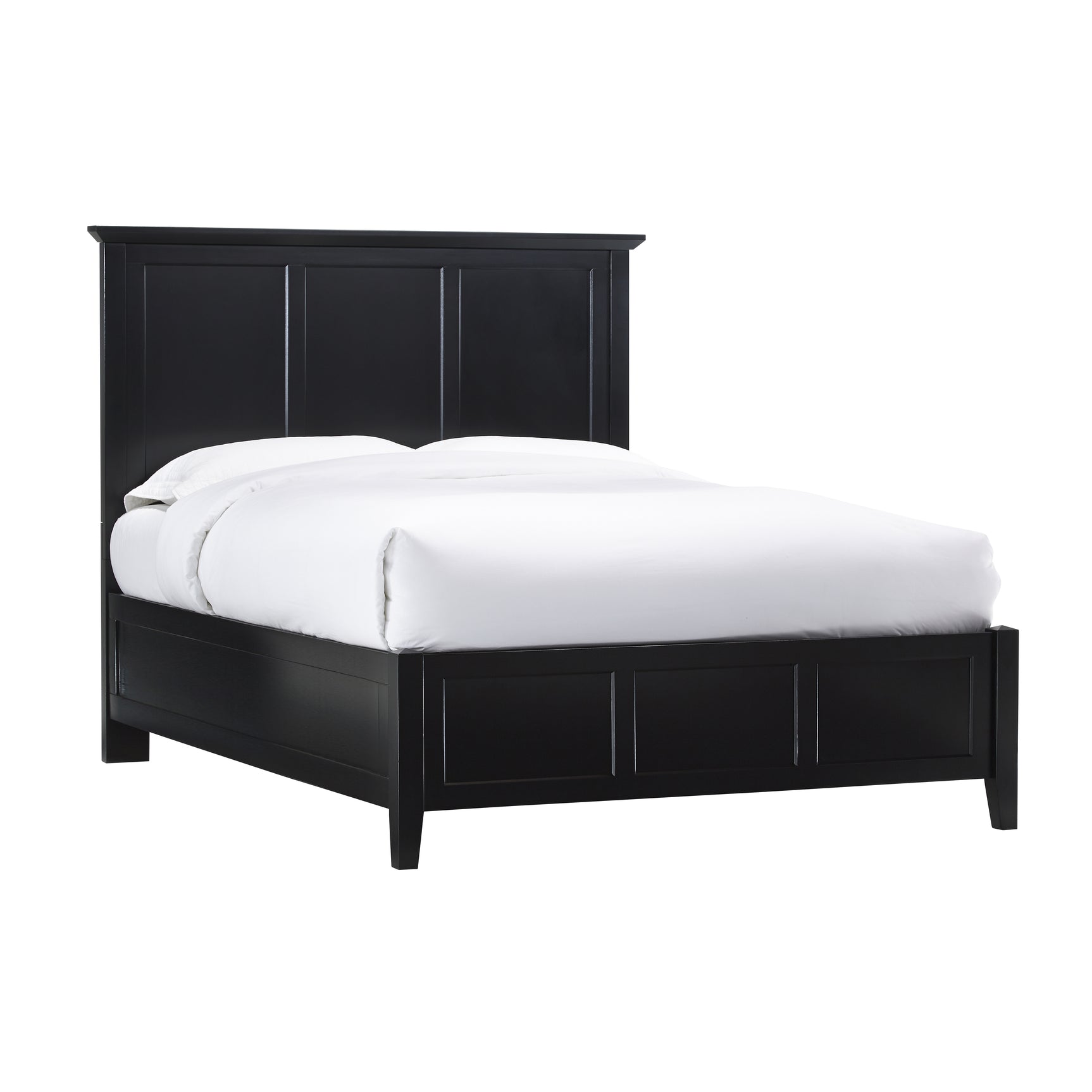 Paragon Wood Full Panel Bed in Black - Ornate Home