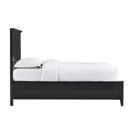 Paragon Wood Full Panel Bed in Black - Ornate Home