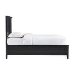 Paragon Wood Queen Panel Bed in Black - Ornate Home