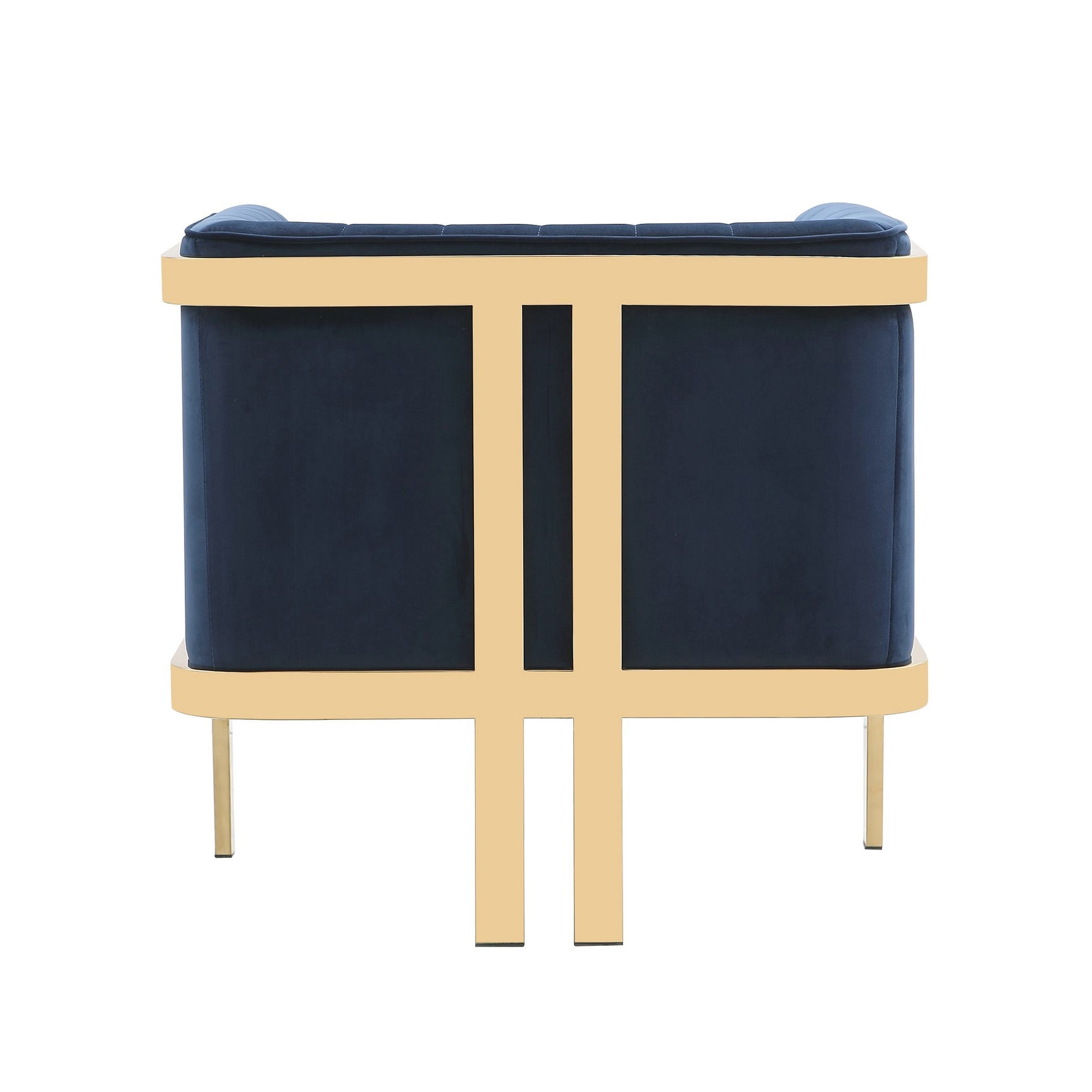 Paramount Accent Armchair in Royal Blue and Polished Brass (set of 2) - Ornate Home