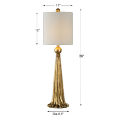 Paravani Metallic Gold Lamp - Ornate Home