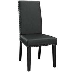 Parcel Black Dining Faux Leather Side Chair - Ornate Home