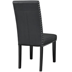 Parcel Black Dining Faux Leather Side Chair - Ornate Home
