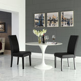Parcel Black Dining Faux Leather Side Chair - Ornate Home