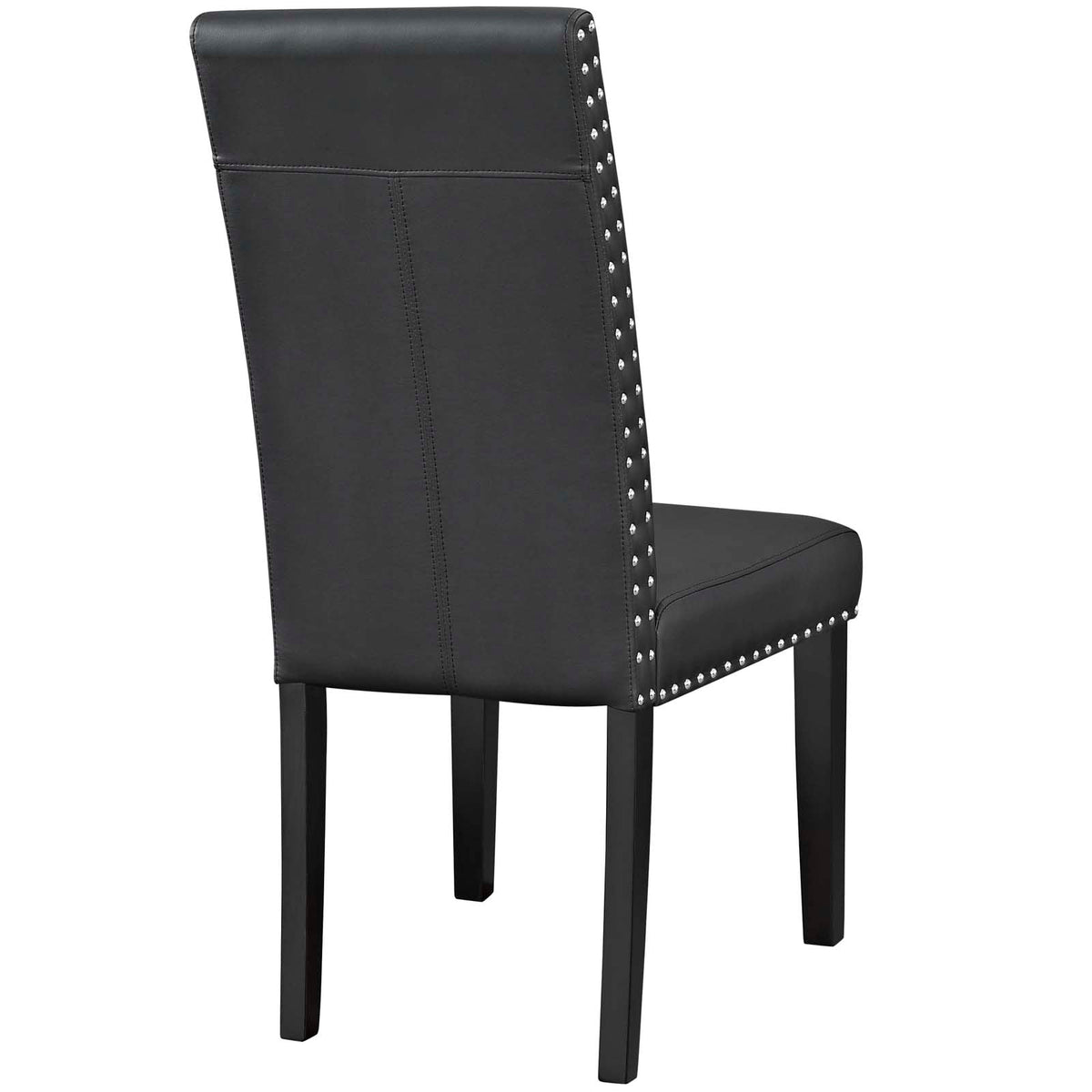 Parcel Black Vinyl Dining Side Chair (Set of 4) - Ornate Home