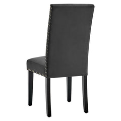 Parcel Charcoal Performance Velvet Dining Side Chairs (Set of 2) - Ornate Home