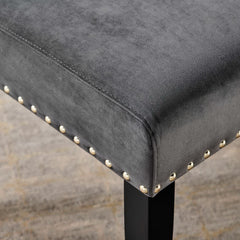 Parcel Charcoal Performance Velvet Dining Side Chairs (Set of 2) - Ornate Home