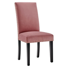 Parcel Dusty Rose Performance Velvet Dining Side Chairs (Set of 2) - Ornate Home