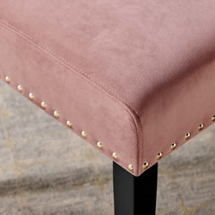 Parcel Dusty Rose Performance Velvet Dining Side Chairs (Set of 2) - Ornate Home