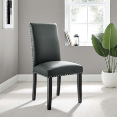 Parcel Gray Dining Faux Leather Side Chair - Ornate Home