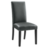 Parcel Gray Dining Faux Leather Side Chair - Ornate Home