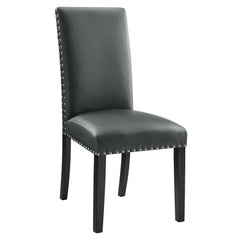 Parcel Gray Dining Faux Leather Side Chair - Ornate Home