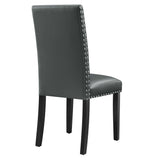 Parcel Gray Dining Faux Leather Side Chair - Ornate Home