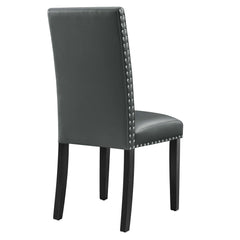 Parcel Gray Dining Faux Leather Side Chair - Ornate Home