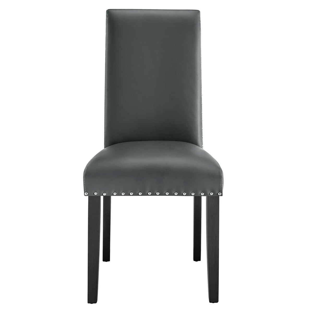 Parcel Gray Dining Faux Leather Side Chair - Ornate Home