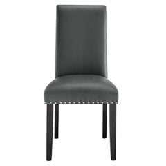 Parcel Gray Dining Faux Leather Side Chair - Ornate Home