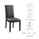 Parcel Gray Dining Faux Leather Side Chair - Ornate Home