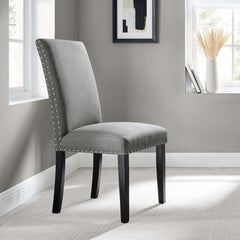 Parcel Light Gray Dining Upholstered Fabric Side Chair - Ornate Home