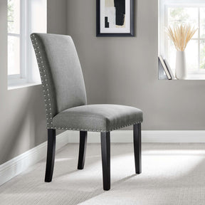 Parcel Light Gray Dining Upholstered Fabric Side Chair - Ornate Home
