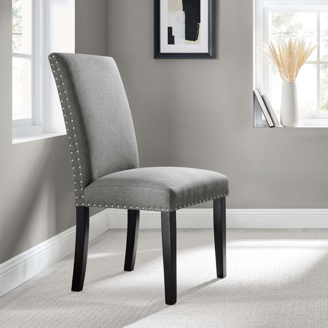 Parcel Light Gray Dining Upholstered Fabric Side Chair - Ornate Home