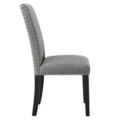 Parcel Light Gray Dining Upholstered Fabric Side Chair - Ornate Home