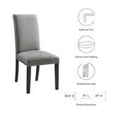 Parcel Light Gray Dining Upholstered Fabric Side Chair - Ornate Home