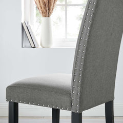 Parcel Light Gray Dining Upholstered Fabric Side Chair - Ornate Home