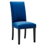 Parcel Navy Performance Velvet Dining Side Chairs (Set of 2) - Ornate Home