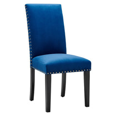 Parcel Navy Performance Velvet Dining Side Chairs (Set of 2) - Ornate Home