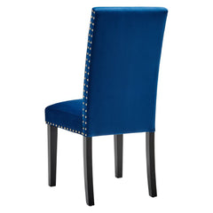 Parcel Navy Performance Velvet Dining Side Chairs (Set of 2) - Ornate Home