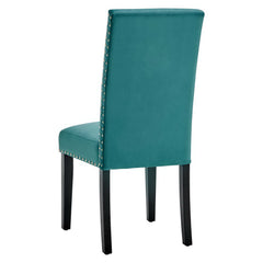 Parcel Teal Performance Velvet Dining Side Chairs (Set of 2) - Ornate Home