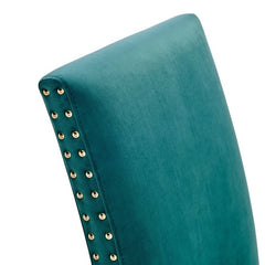 Parcel Teal Performance Velvet Dining Side Chairs (Set of 2) - Ornate Home