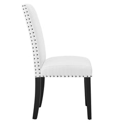 Parcel White Dining Upholstered Fabric Side Chair - Ornate Home