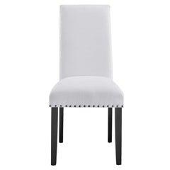 Parcel White Dining Upholstered Fabric Side Chair - Ornate Home