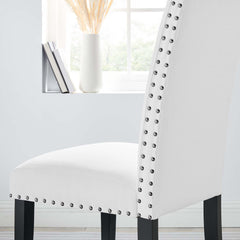 Parcel White Dining Upholstered Fabric Side Chair - Ornate Home