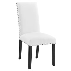 Parcel White Dining Upholstered Fabric Side Chair - Ornate Home