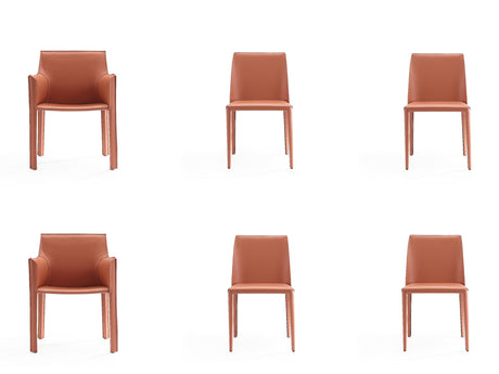 Paris 6-Piece Dining Chairs in Clay - Ornate Home