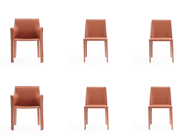 Paris 6-Piece Dining Chairs in Clay - Ornate Home