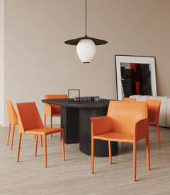 Paris 6-Piece Dining Chairs in Coral - Ornate Home