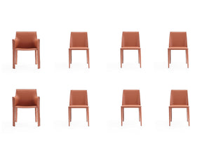 Paris 8-Piece Dining Chairs in Clay - Ornate Home