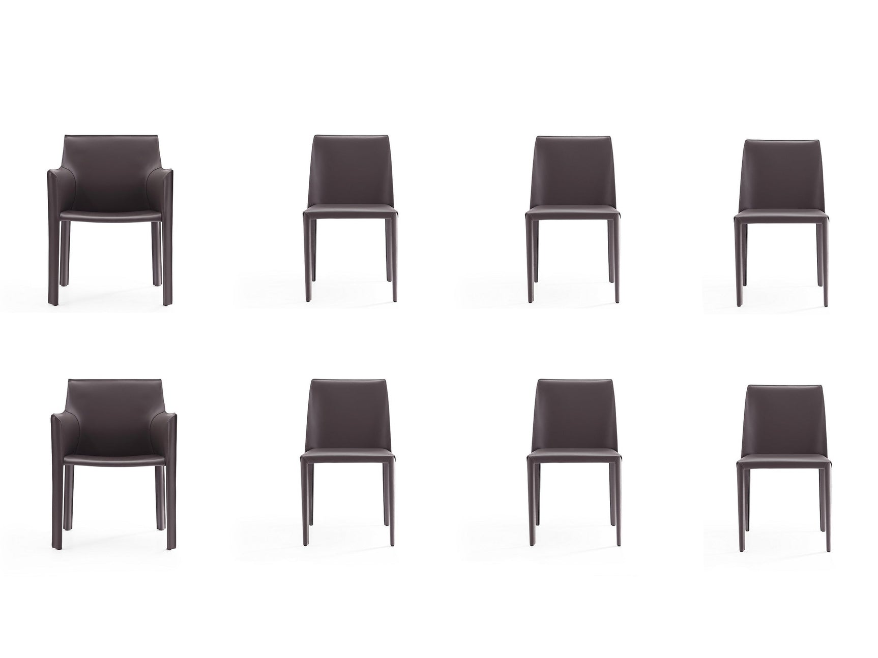 Paris 8-Piece Dining Chairs in Grey - Ornate Home