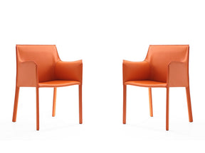 Paris Armchair in Coral (set of 2) - Ornate Home