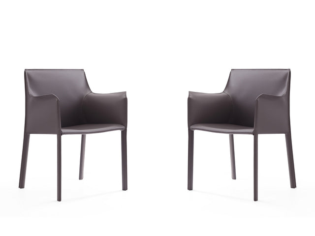 Paris Armchair in Grey (set of 2) - Ornate Home