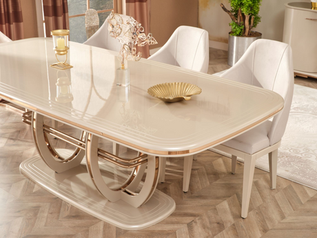 Paris Beige Dining Table (78'') - Ornate Home