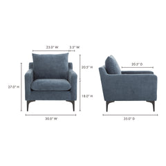 Paris Blue Armchair - Ornate Home