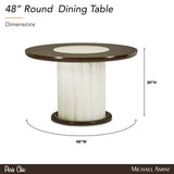 Paris Chic Espresso 48" Round Dining Table